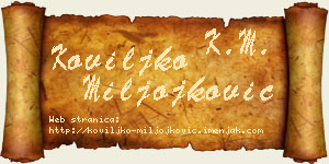 Koviljko Miljojković vizit kartica